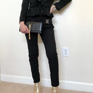 Fendi Jeans Black High Waisted Cropped Pants